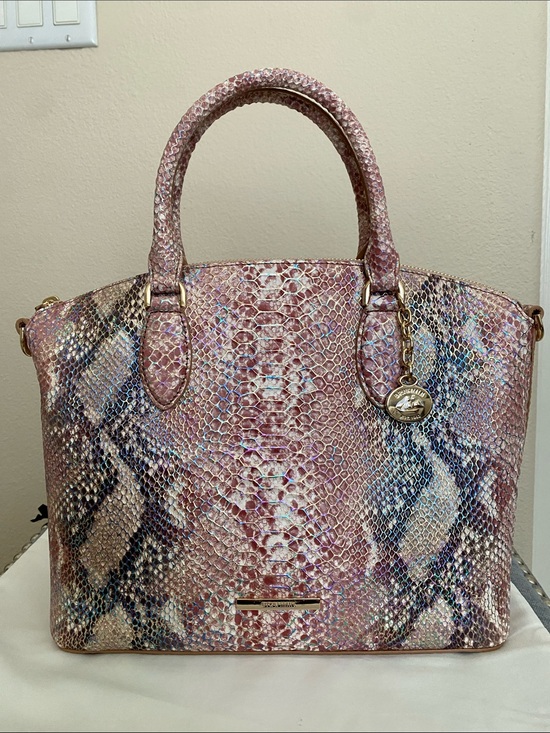 Brahmin Handbags - Multi Skyterra med Duxbury Pink Snake-Print with Gold Accent